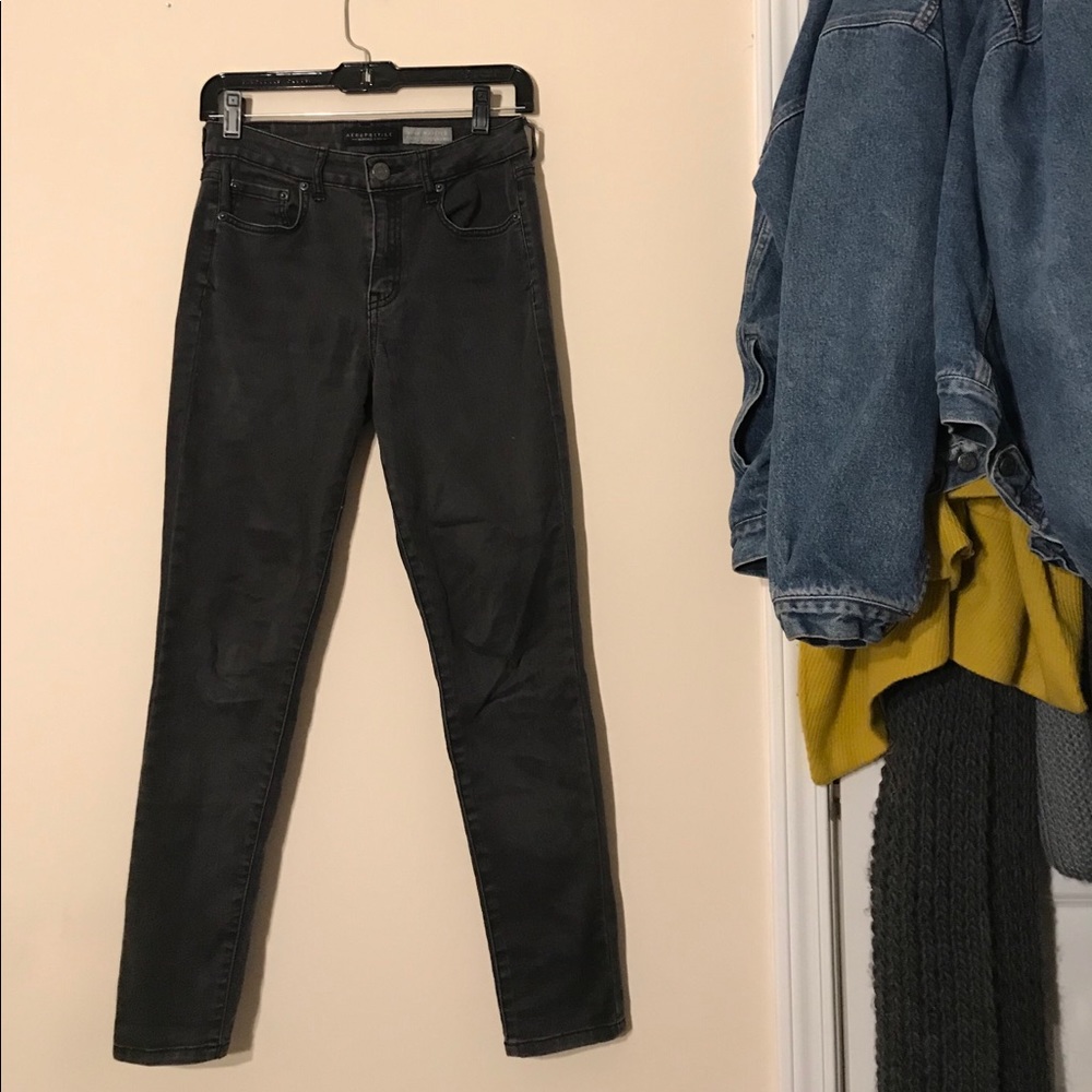 Black high waisted skinny jeans